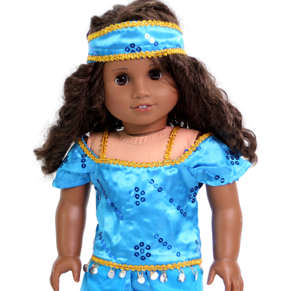 Blue Jasmine Genie Outfit 18 Doll Clothes for American Girl D