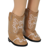 Tan Cowgirl Boots with Eagle