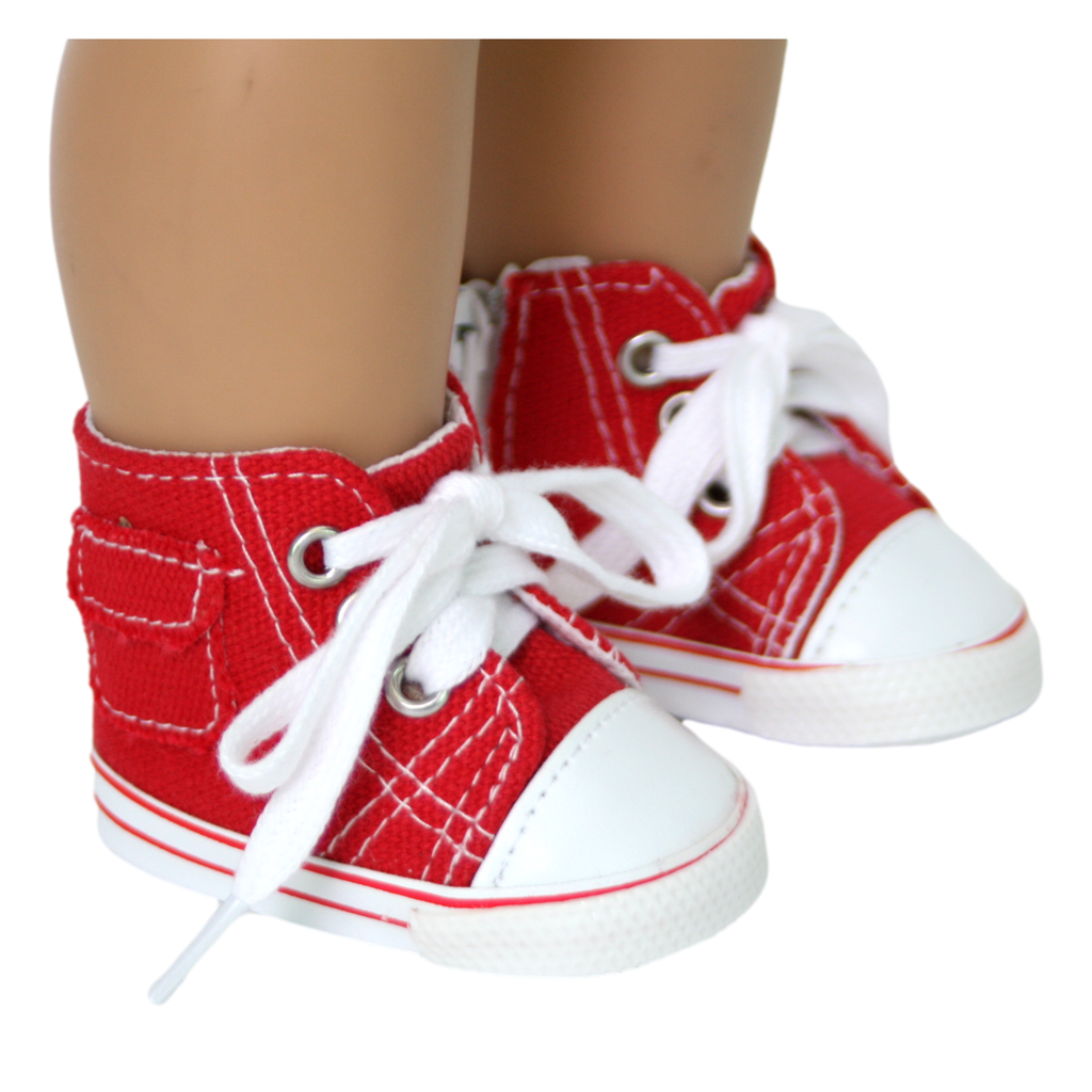 Red High-Top Tennis Shoe w/ pocket