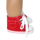 Red High-Top Tennis Shoe w/ pocket