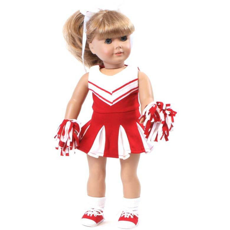 Red Cheerleader Outfit 18 Doll Clothes for American Girl Dolls