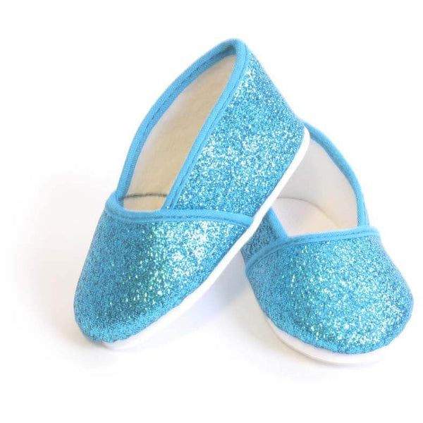 Turquoise Glitter Slip-on Shoe 18